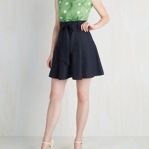 Elegant Black A-Line Skirt